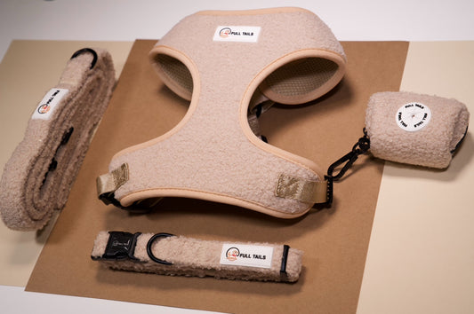 TEDDY ADJUSTABLE NECK HARNESS, LEAD, POOP BAG & COLLAR BUNDLE SET